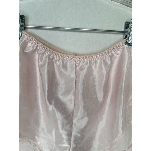RARE Vintage MAIDENFORM Chantilly Tap ShortHi Cut Silky Panty LACE sz 5 (S) pink - Picture 4 of 8